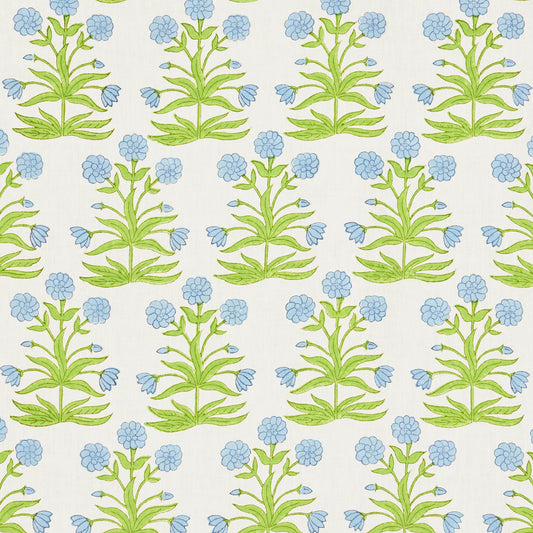 Purchase 181782 | Mughal Hand Block Print, Sky Pistachio - Schumacher Fabric