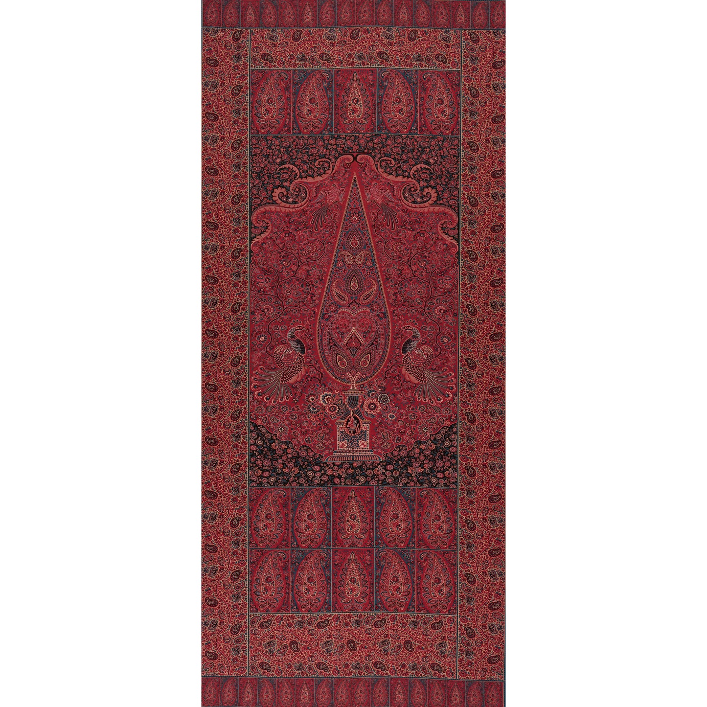 Purchase 181822 | Colmery Paisley Panel, Rouge - Schumacher Fabric