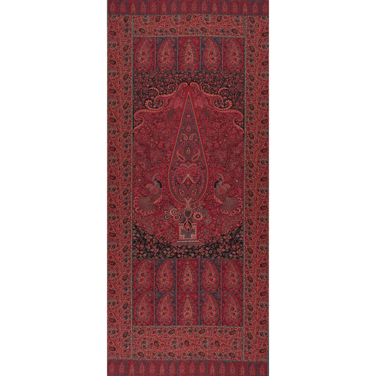 Purchase 181822 | Colmery Paisley Panel, Rouge - Schumacher Fabric