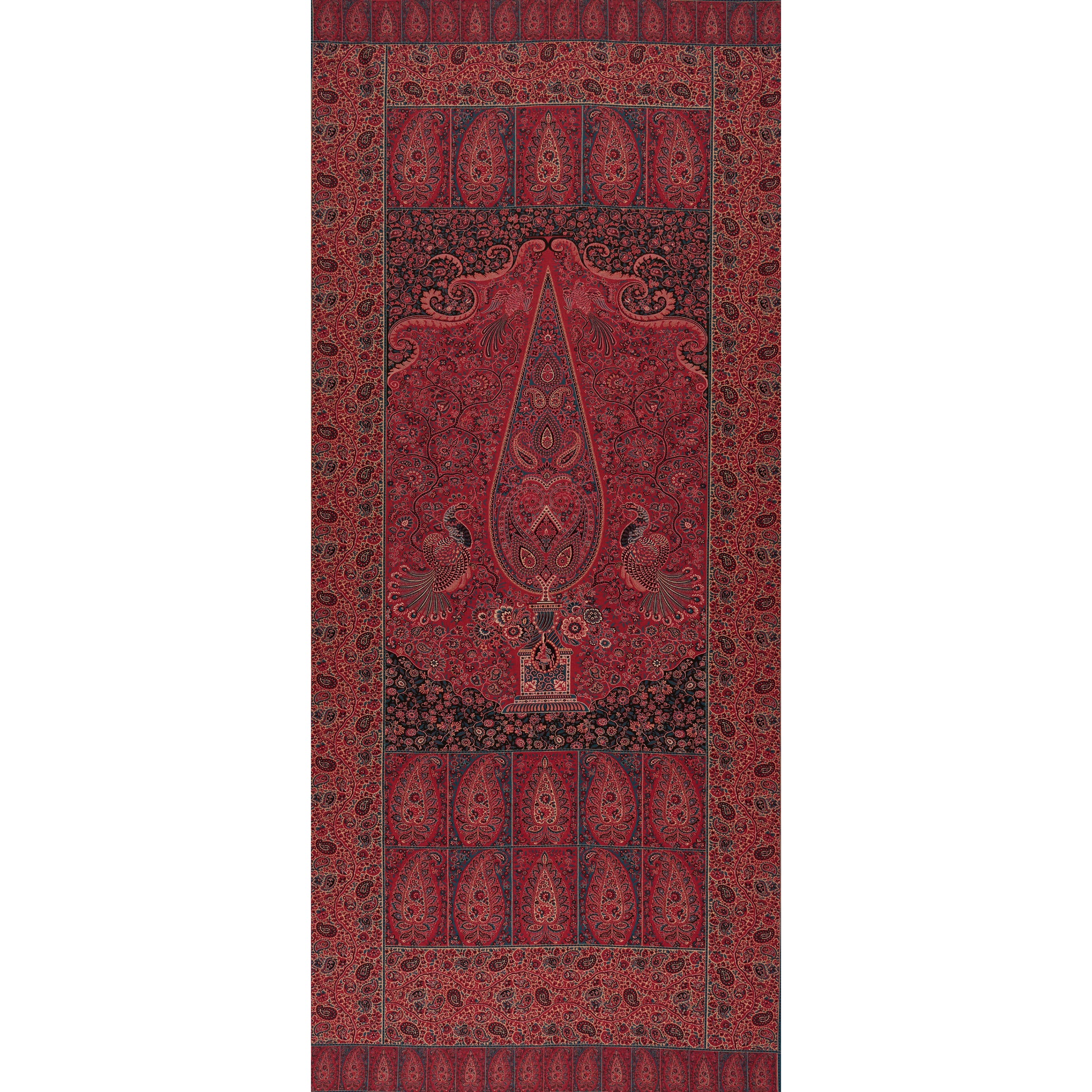 Purchase 181822 | Colmery Paisley Panel, Rouge - Schumacher Fabric