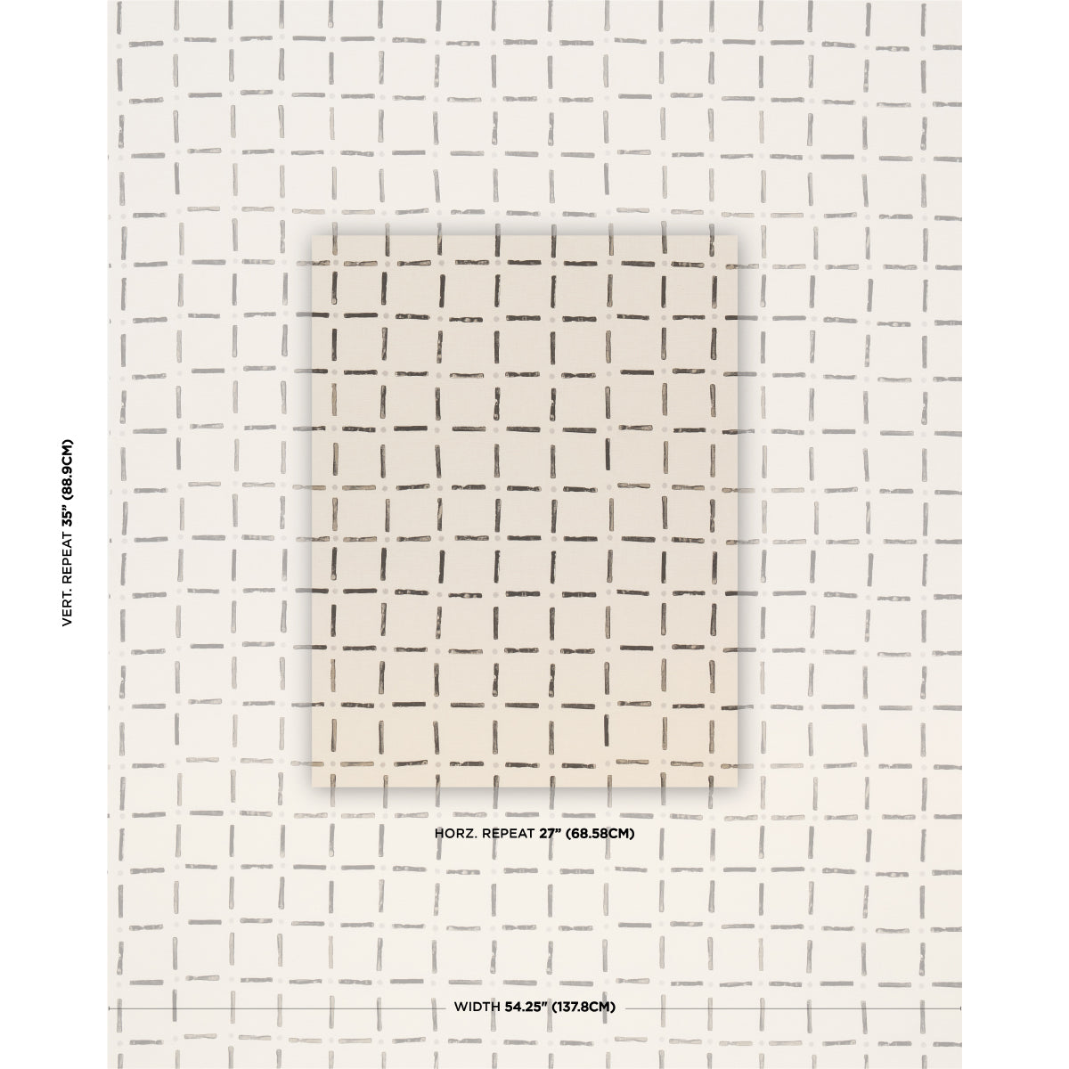 Purchase 181853 | Drifting Grid, Black - Schumacher Fabric