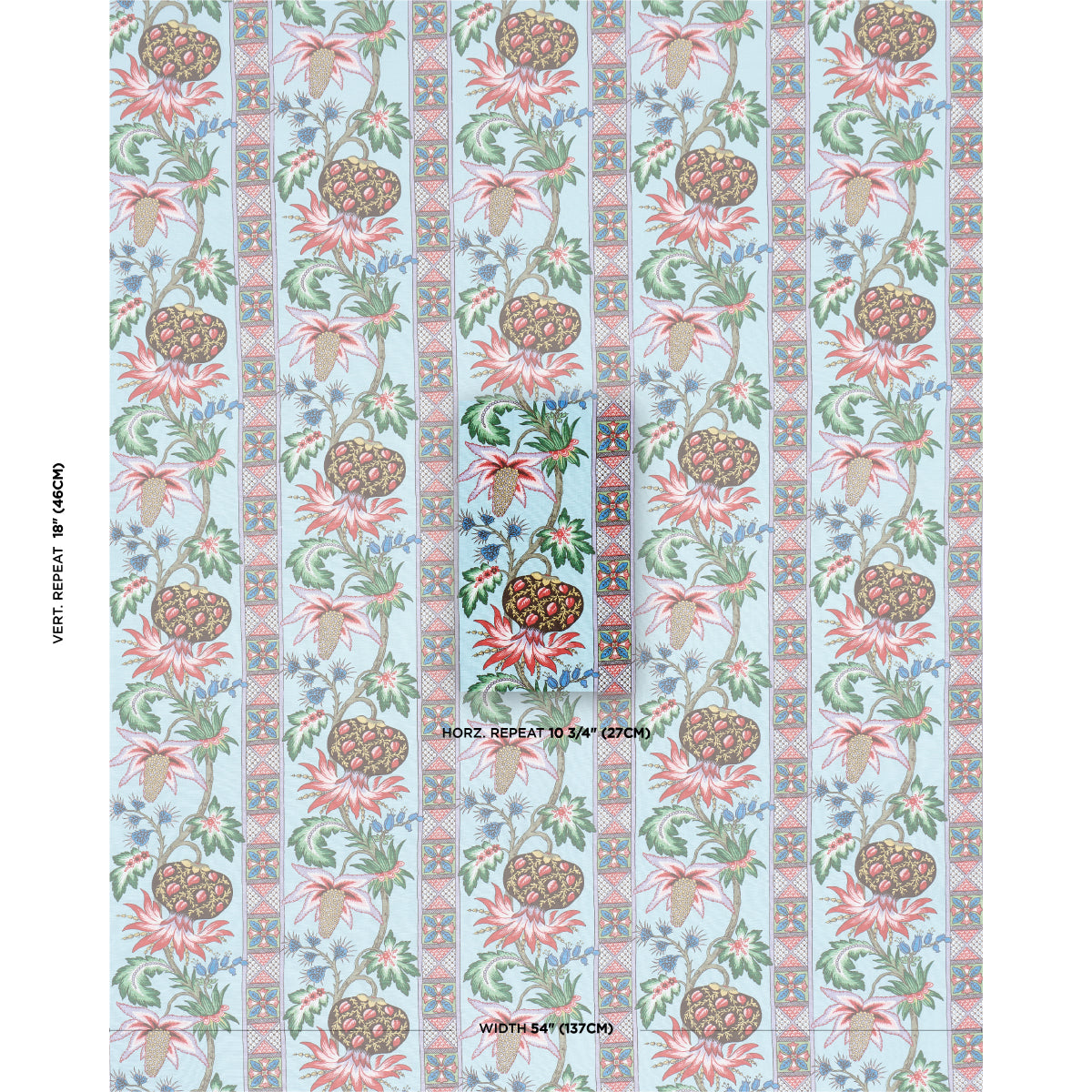 Purchase 181860 | Bailey Botanical, Azure - Schumacher Fabric
