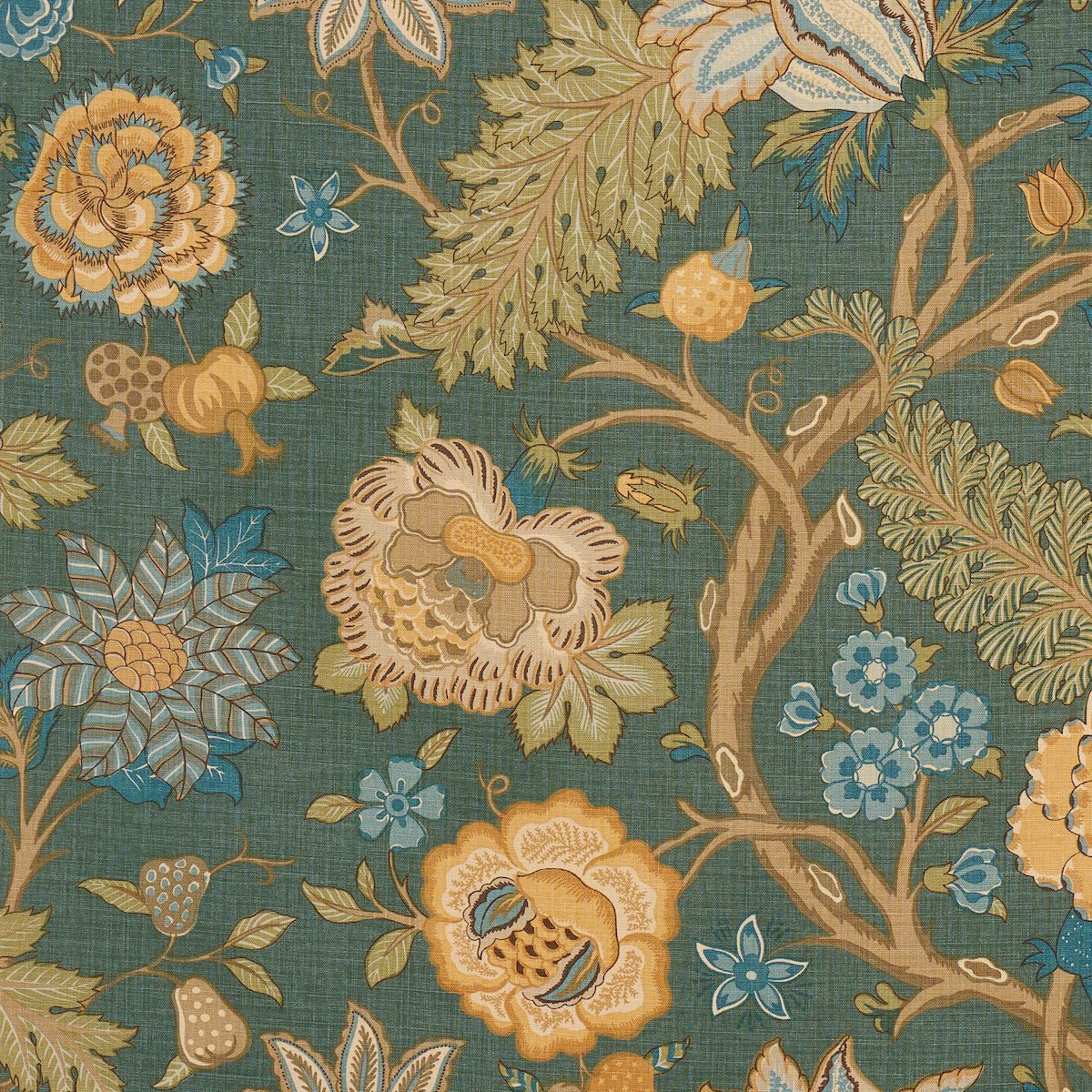 Purchase 181880 | Darsy Tree Of Life, Juniper - Schumacher Fabric