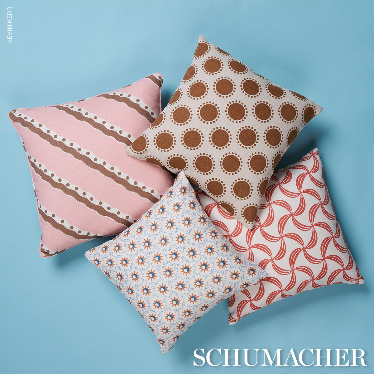 Purchase 181912 | Rousseau Stripe, Cocoa & Blush - Schumacher Fabric