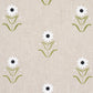 Purchase 181981 | Forget Me Nots, White On Linen - Schumacher Fabric