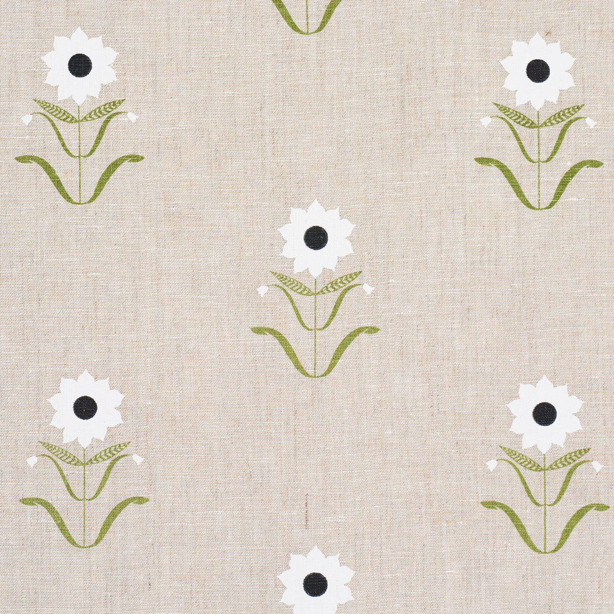 Purchase 181981 | Forget Me Nots, White On Linen - Schumacher Fabric