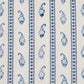 Purchase 182020 | Eddie Woven Hand Block Print, Blue - Schumacher Fabric