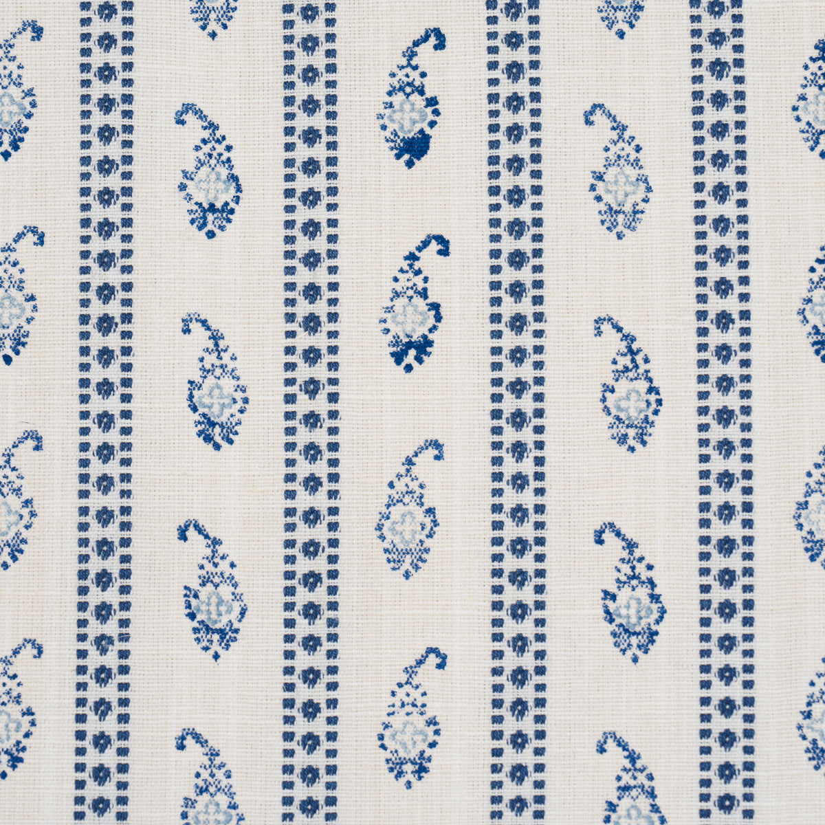 Purchase 182020 | Eddie Woven Hand Block Print, Blue - Schumacher Fabric