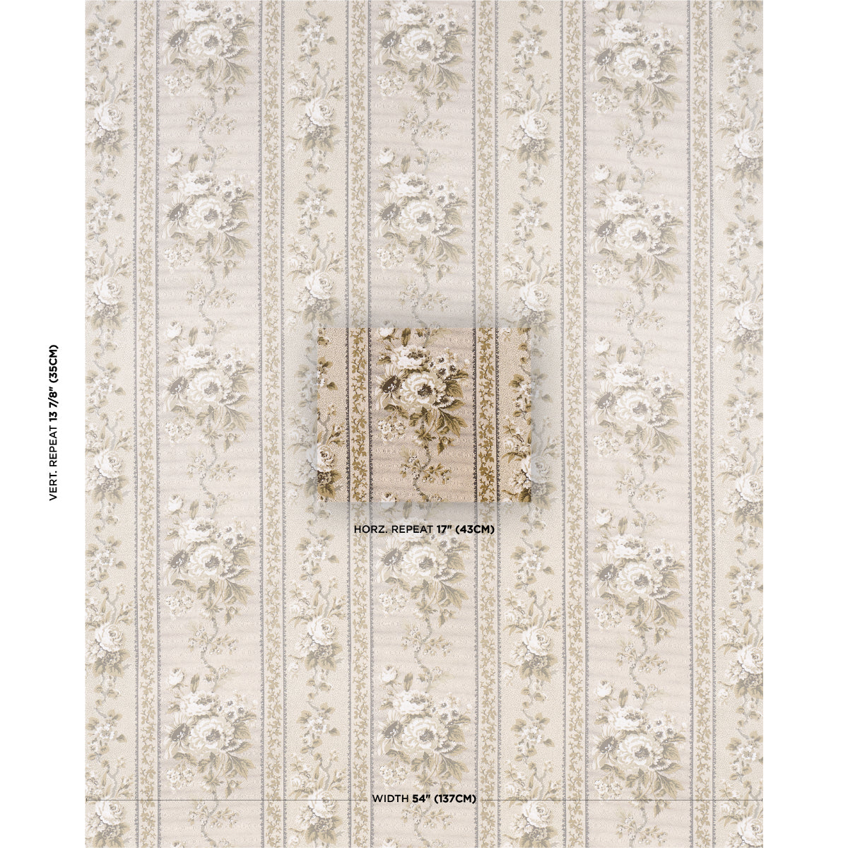 Purchase 182041 | Elizabeth Chintz, Neutral - Schumacher Fabric