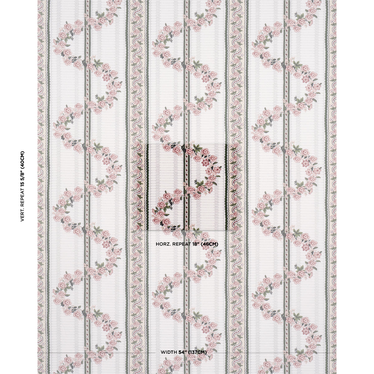 Purchase 182072 | Serena Garland, Rose - Schumacher Fabric