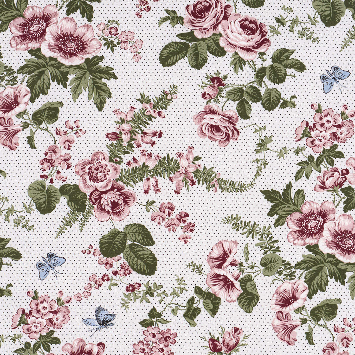 Purchase 182080 | Sibyl Chintz, Rose - Schumacher Fabric