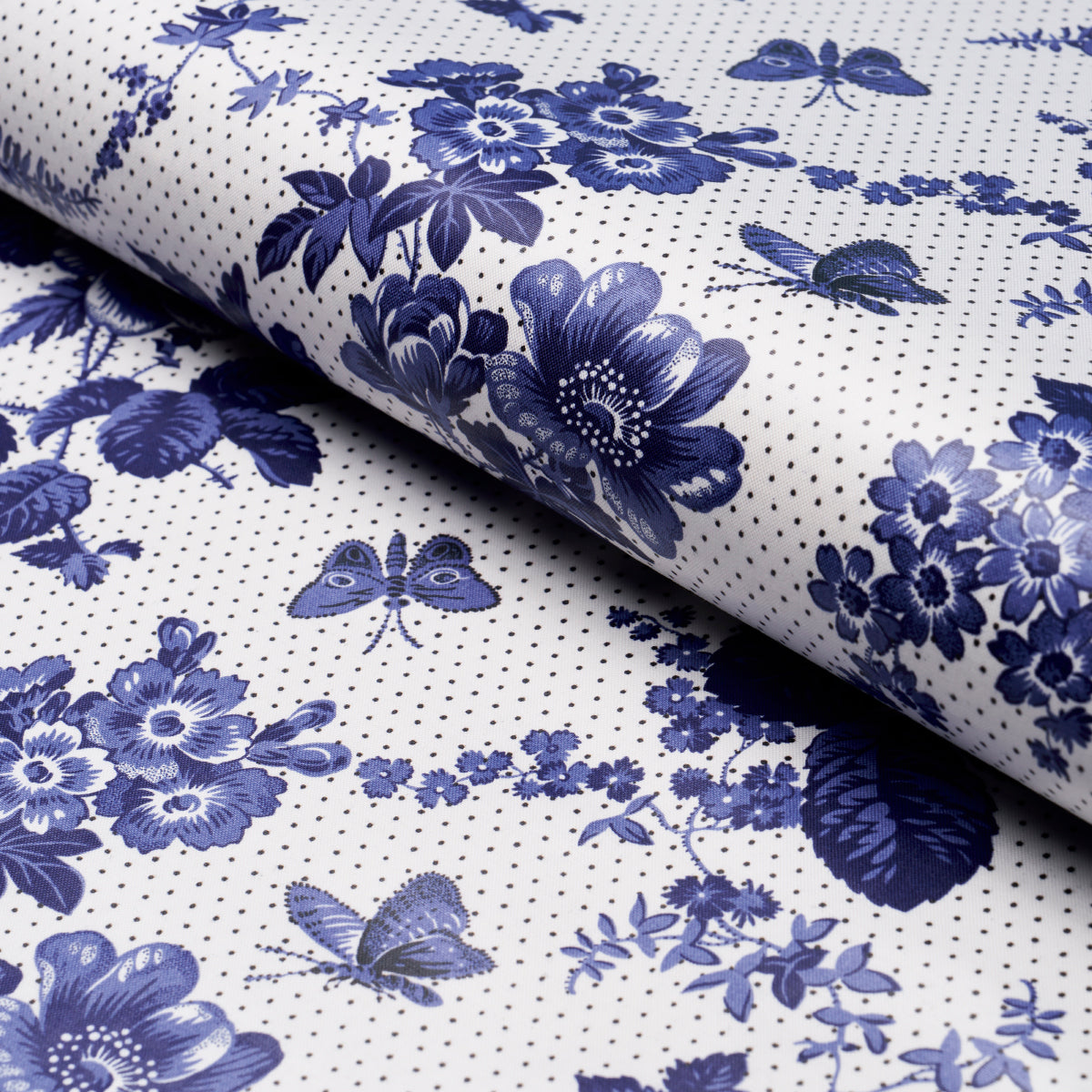 Purchase 182082 | Sibyl Chintz, Blue - Schumacher Fabric