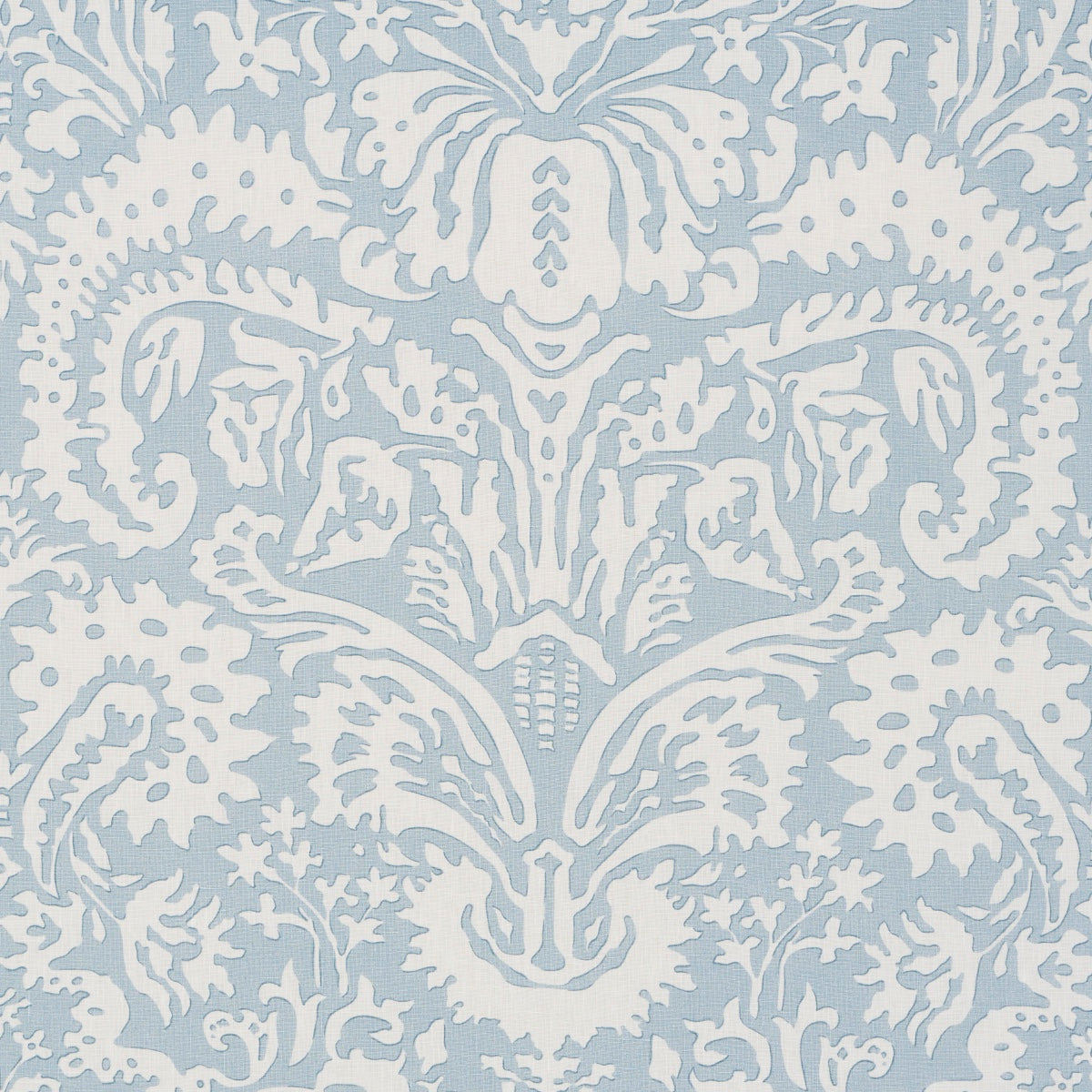 Purchase 182121 | Suffolk Damask, Blue - Schumacher Fabric