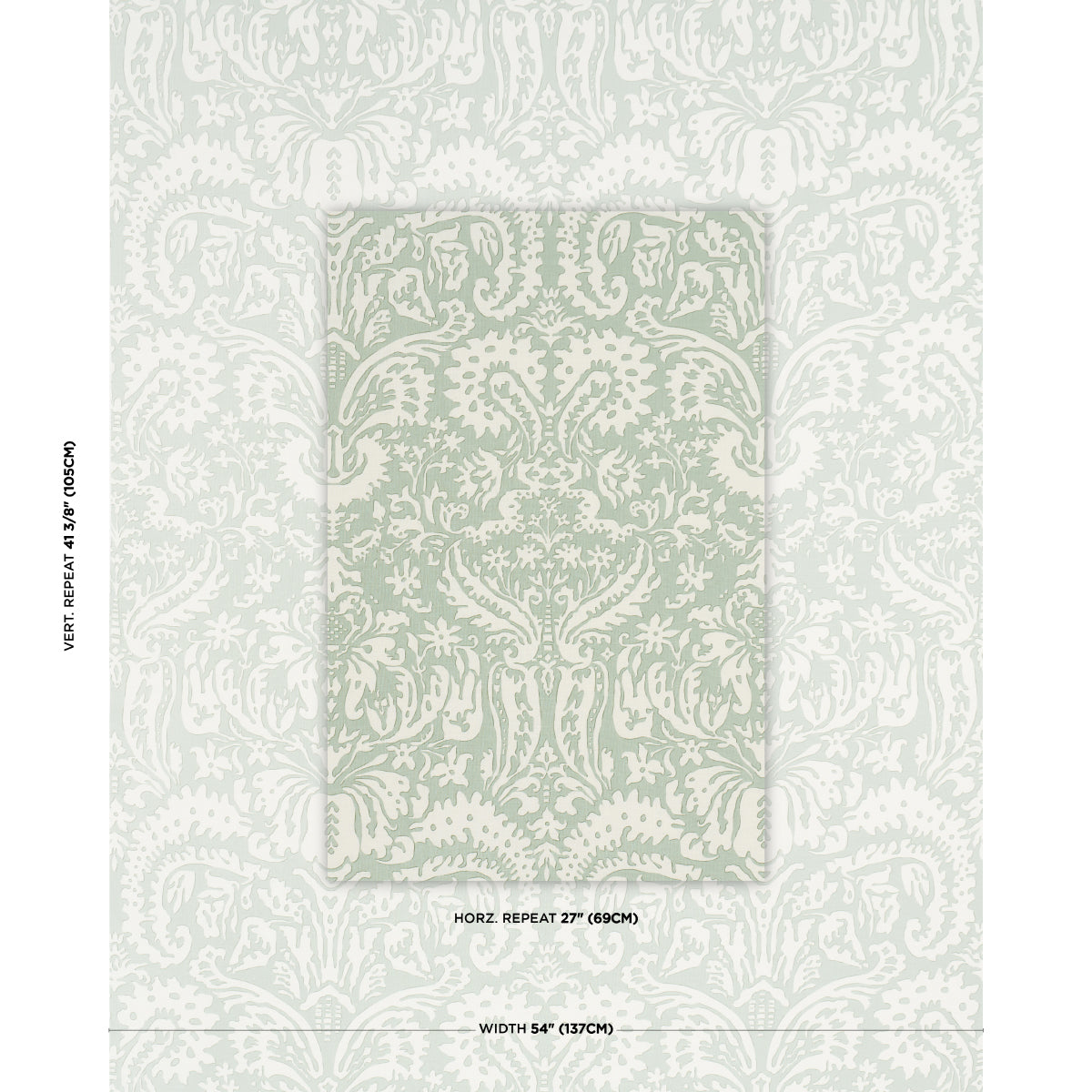 Purchase 182123 | Suffolk Damask, Celadon - Schumacher Fabric