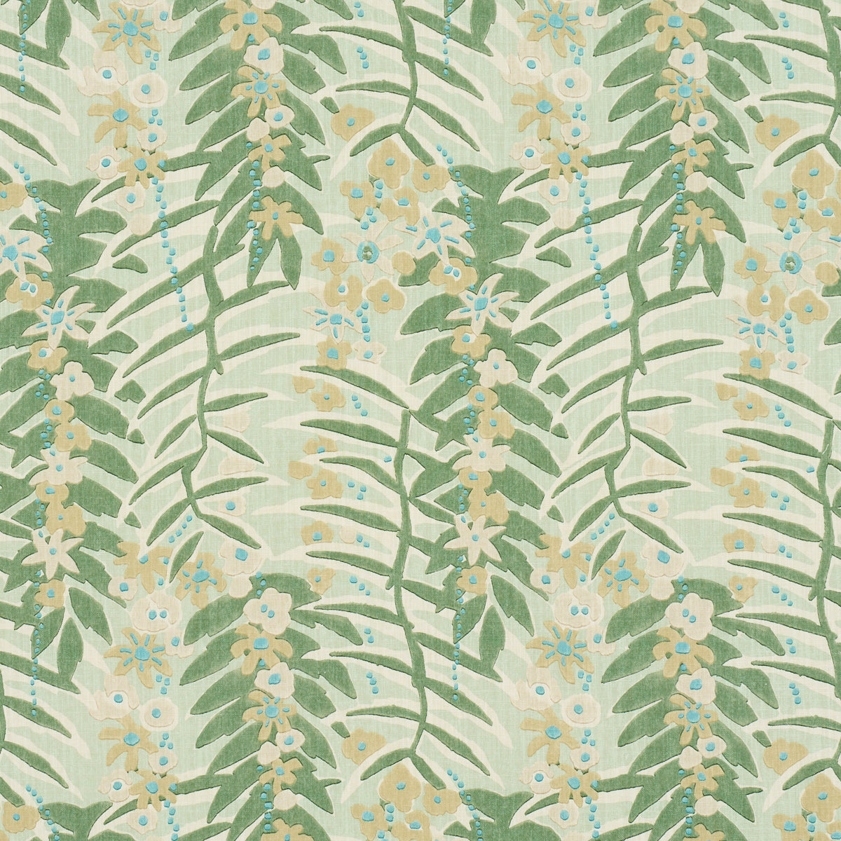 Purchase 182152 | Ashbee Botanical, Aqua - Schumacher Fabric