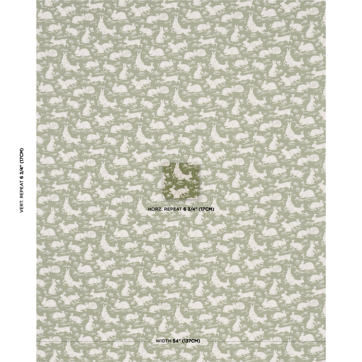 Purchase 182240 | Cottontails, Moss - Schumacher Fabric