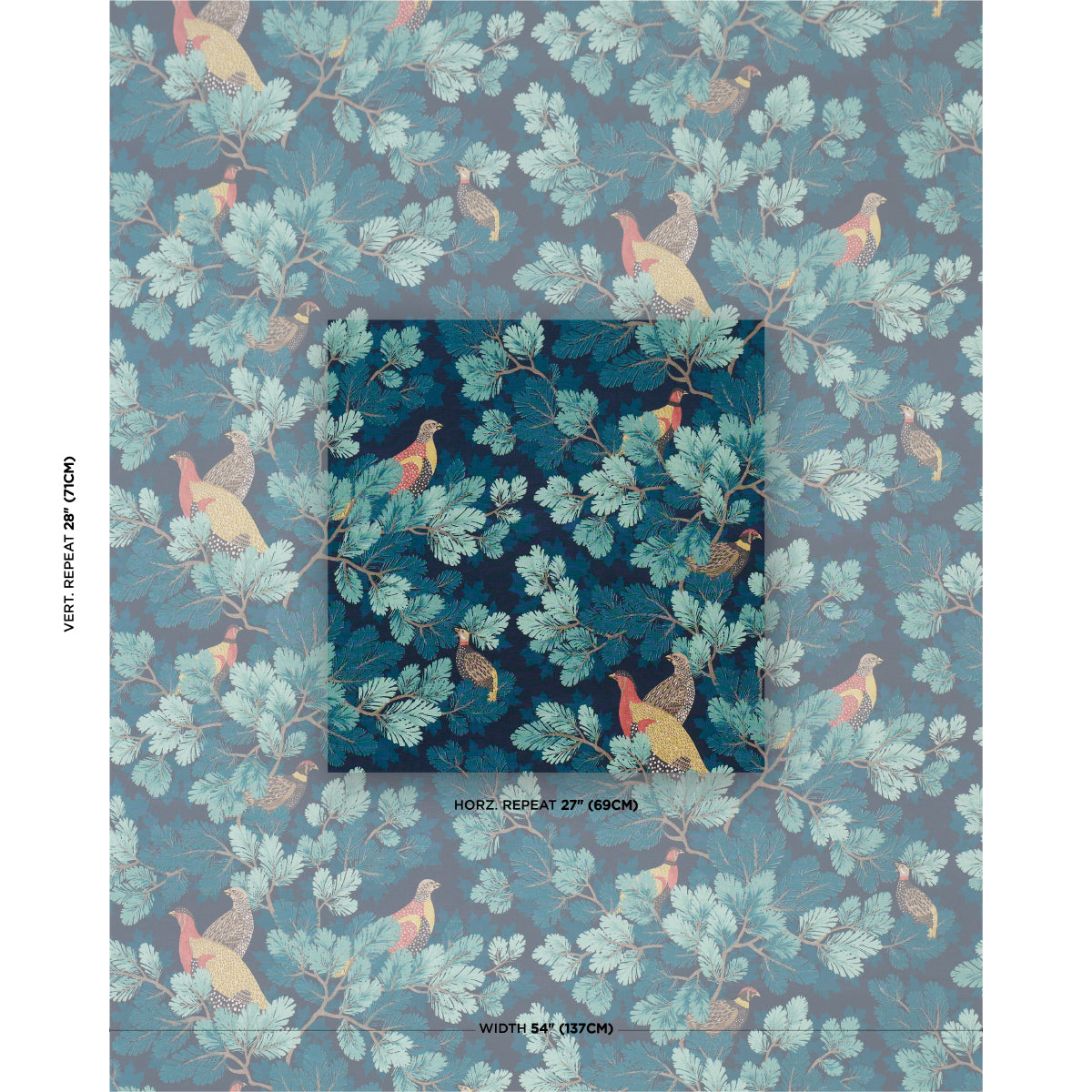 Purchase 182252 | Covey Hedge, Midnight - Schumacher Fabric