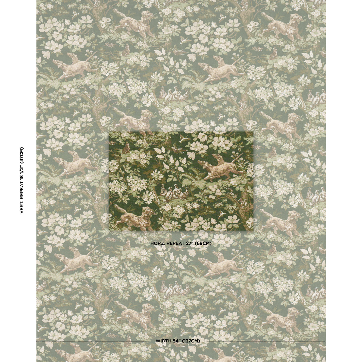 Purchase 182261 | Hound Meadow, Forest - Schumacher Fabric