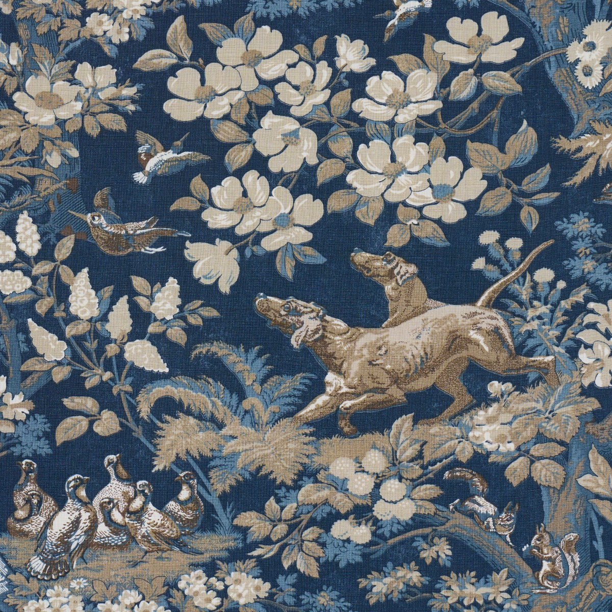 Purchase 182262 | Hound Meadow, Indigo - Schumacher Fabric