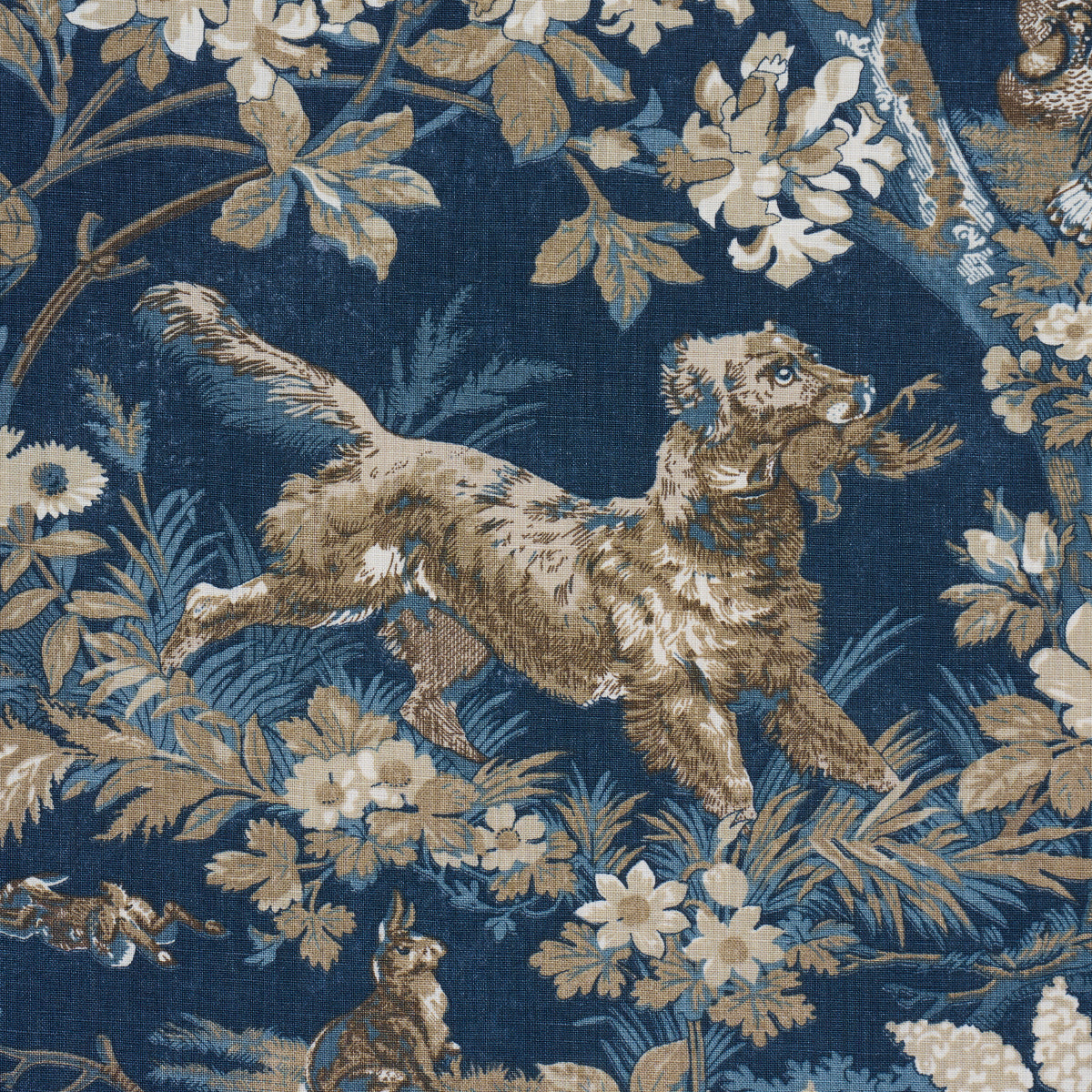 Purchase 182262 | Hound Meadow, Indigo - Schumacher Fabric