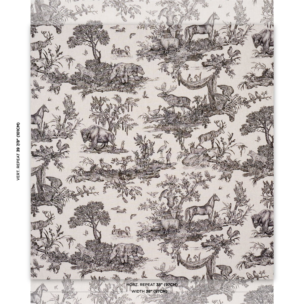 Purchase 182270 | Western Toile, Carbon - Schumacher Fabric