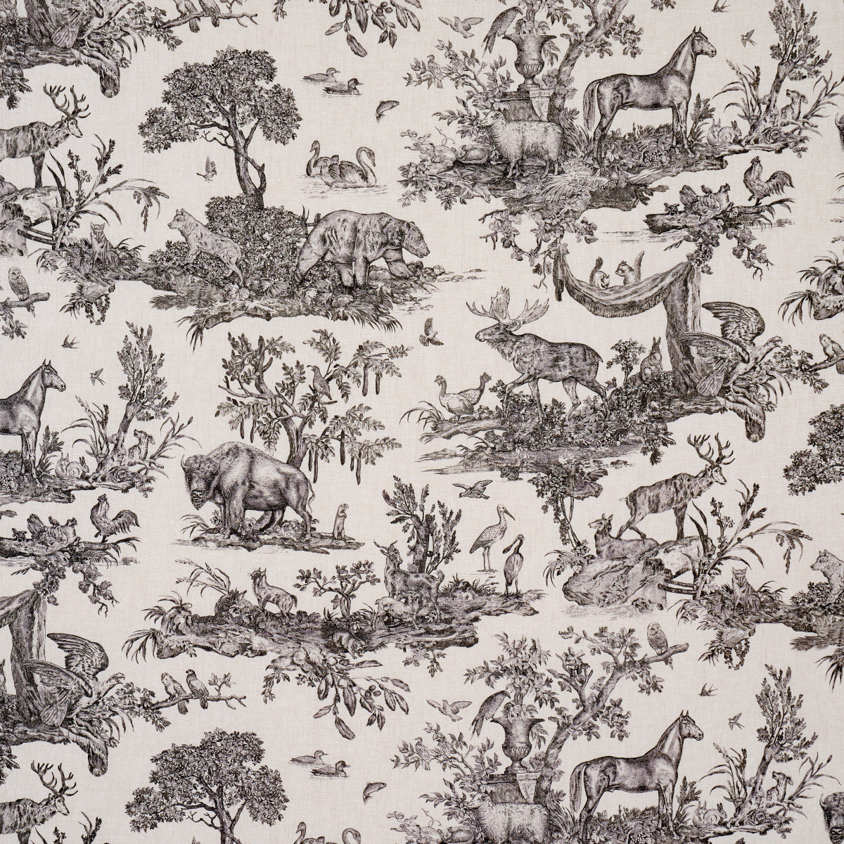 Purchase 182270 | Western Toile, Carbon - Schumacher Fabric