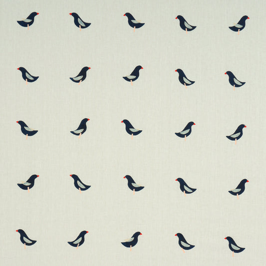 Purchase 182380 | Birds Hand Block Print, Black On Natural - Schumacher Fabric