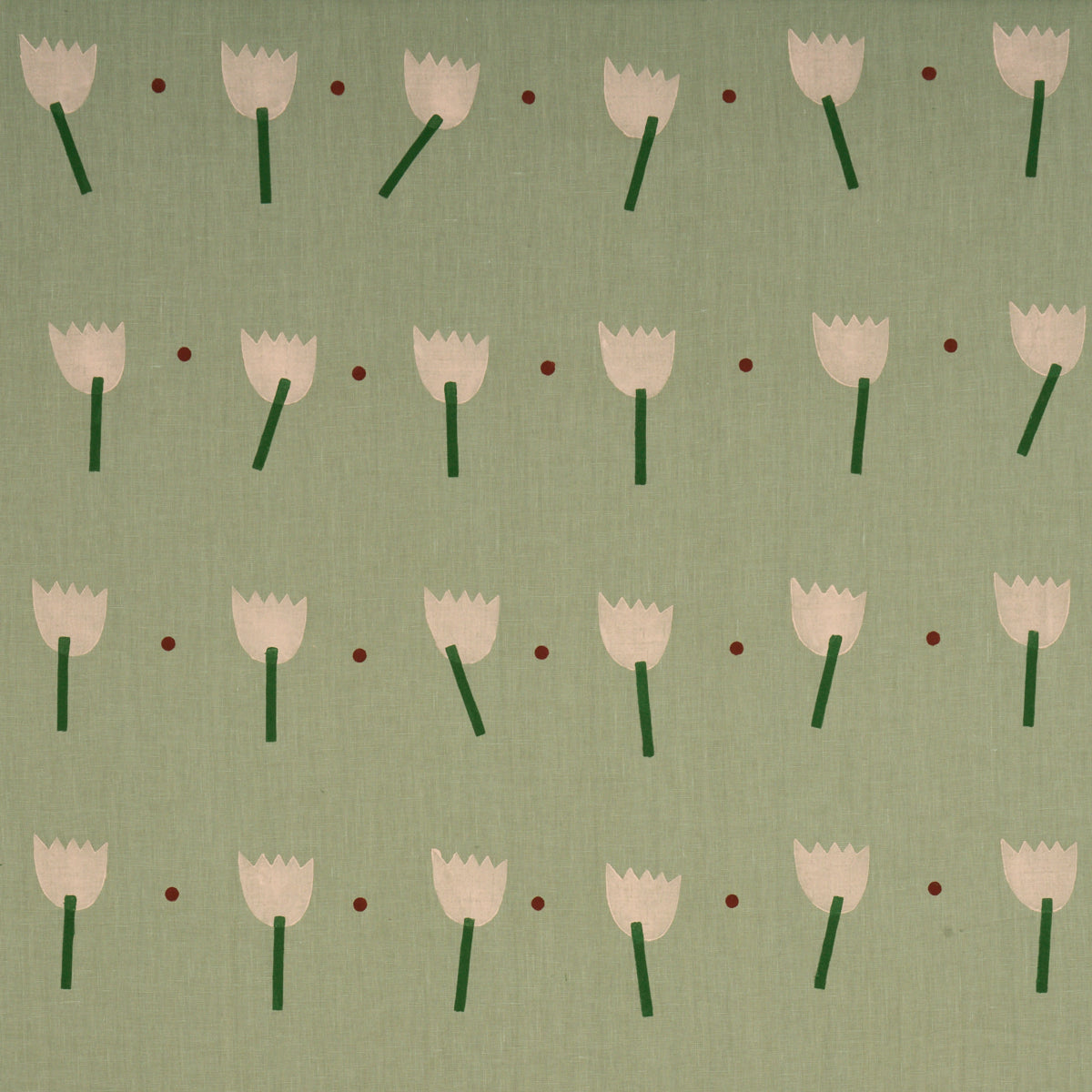 Purchase 182402 | Tulip Play Hand Block Print, Peach On Sage - Schumacher Fabric