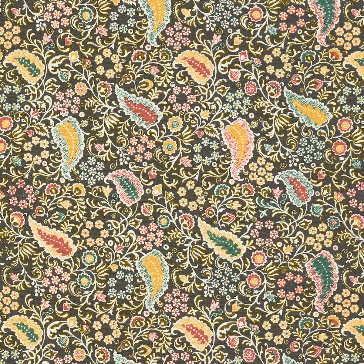 Purchase 182430 | Peggy Paisley, Graphite - Schumacher Fabric