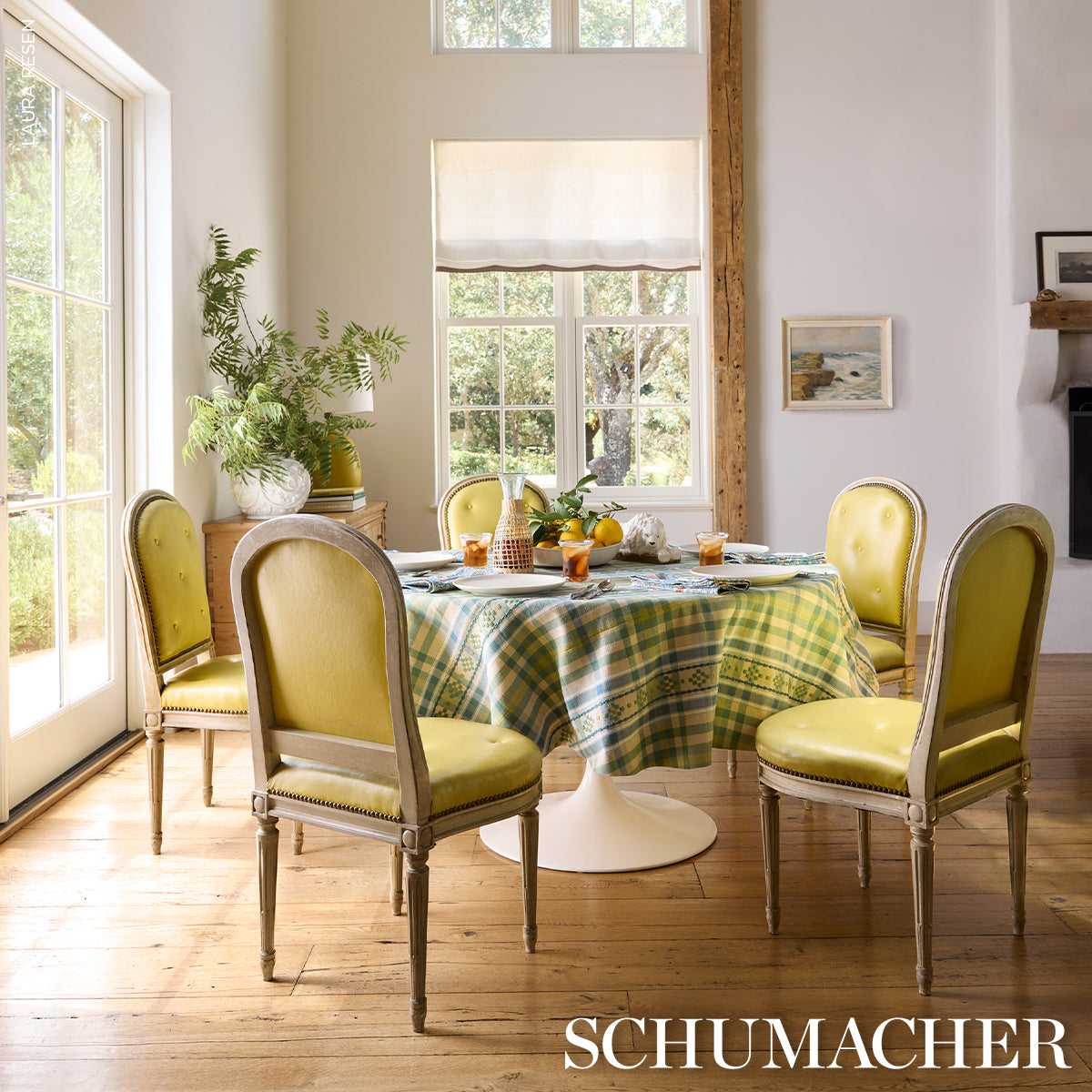 182432 | Peggy Paisley, Azure - Schumacher Fabric