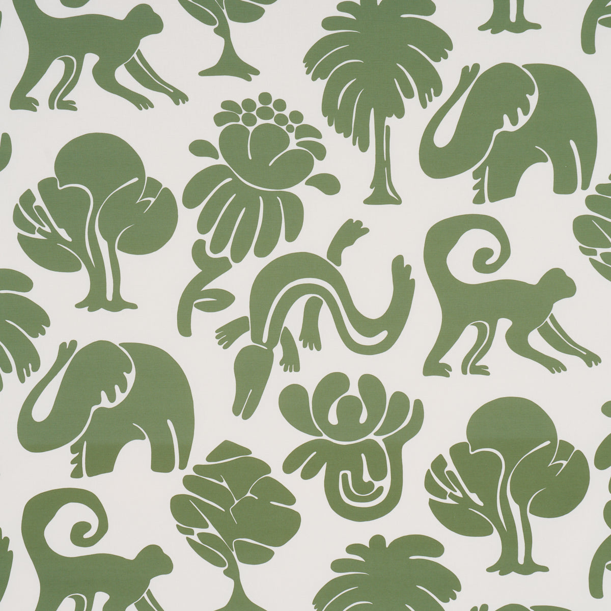 Purchase 182490 | Call Of The Jungle, Forest Green - Schumacher Fabric