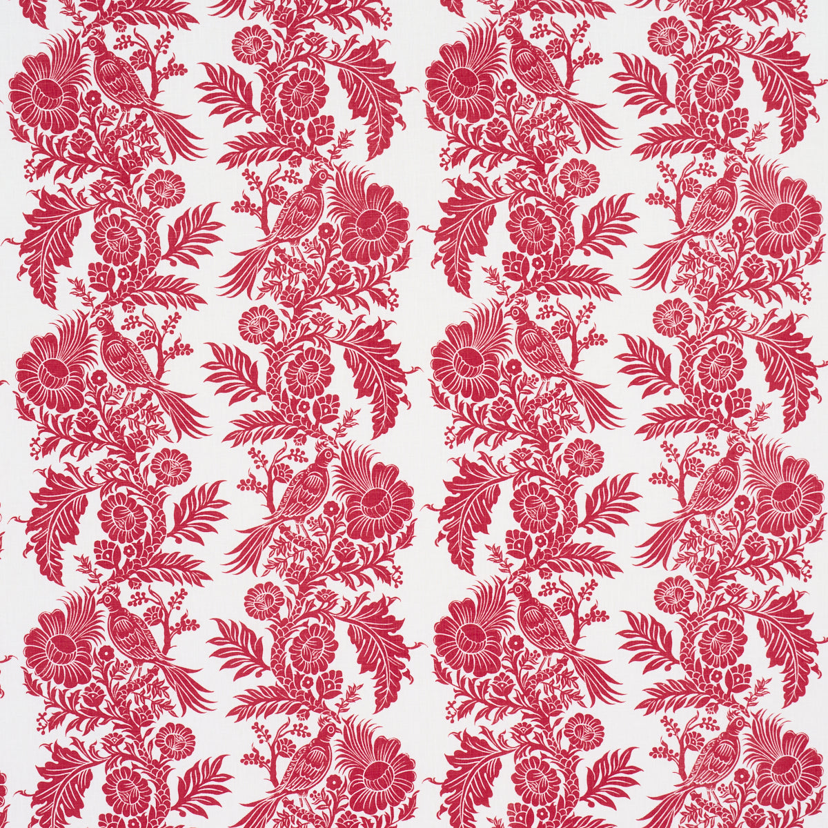 Purchase 182532 | Raven Woods, Red - Schumacher Fabric