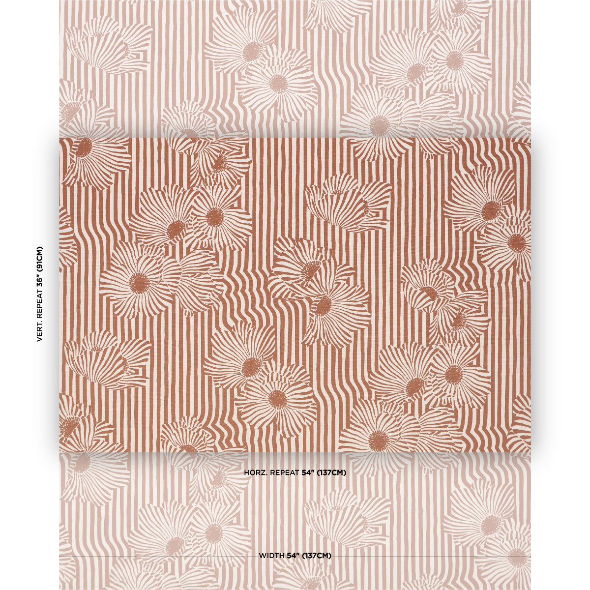 Purchase 182540 | Chaney Floral, Terracotta - Schumacher Fabric