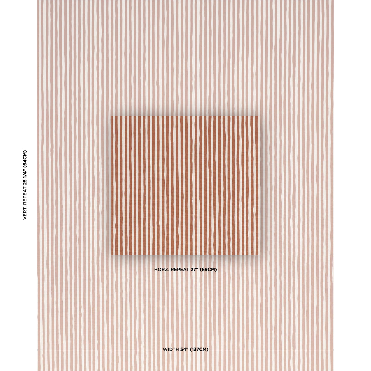 Purchase 182551 | Chaney Stripe, Terracotta - Schumacher Fabric