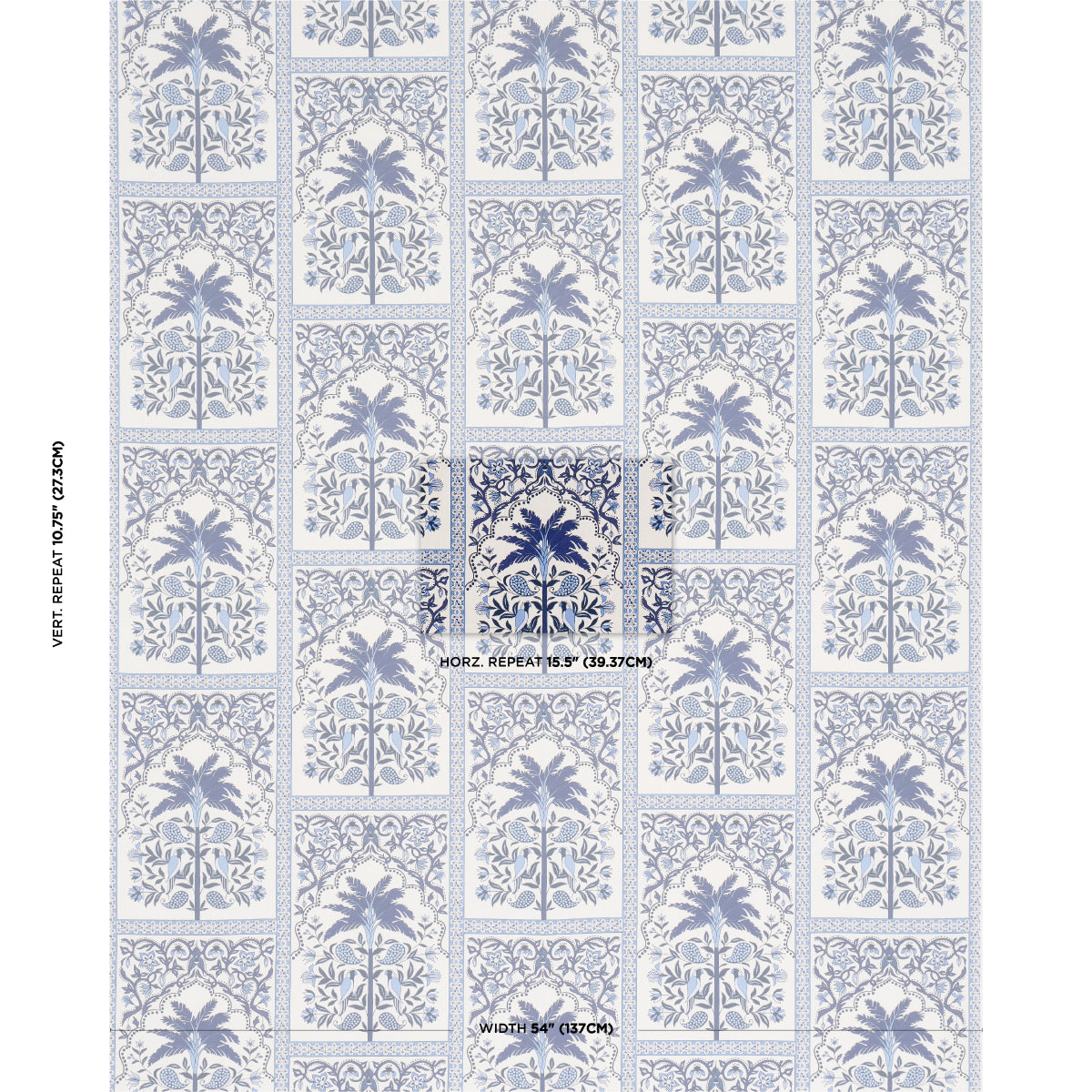 Purchase 182571 | Amazonas Mystique, Tropical Shades Of Blue - Schumacher Fabric