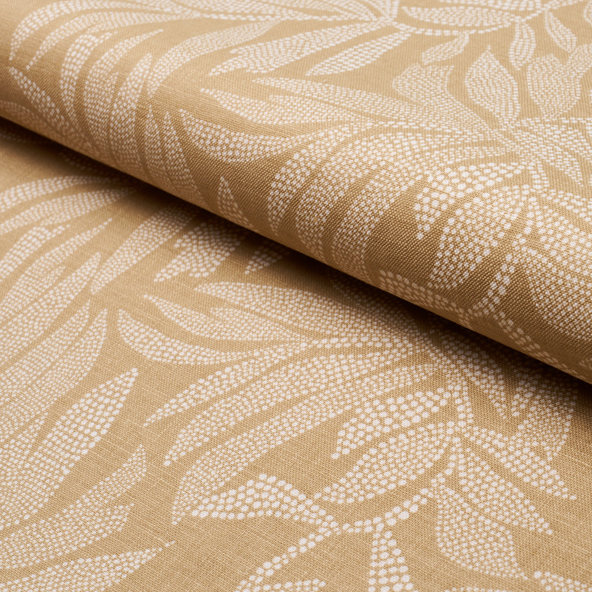 Purchase 182591 | Tayrona Palm Mosaic, Playa Dorada Sand - Schumacher Fabric