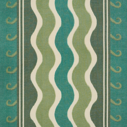 Purchase 182630 | Roman Reverie, Teal & Leaf - Schumacher Fabric