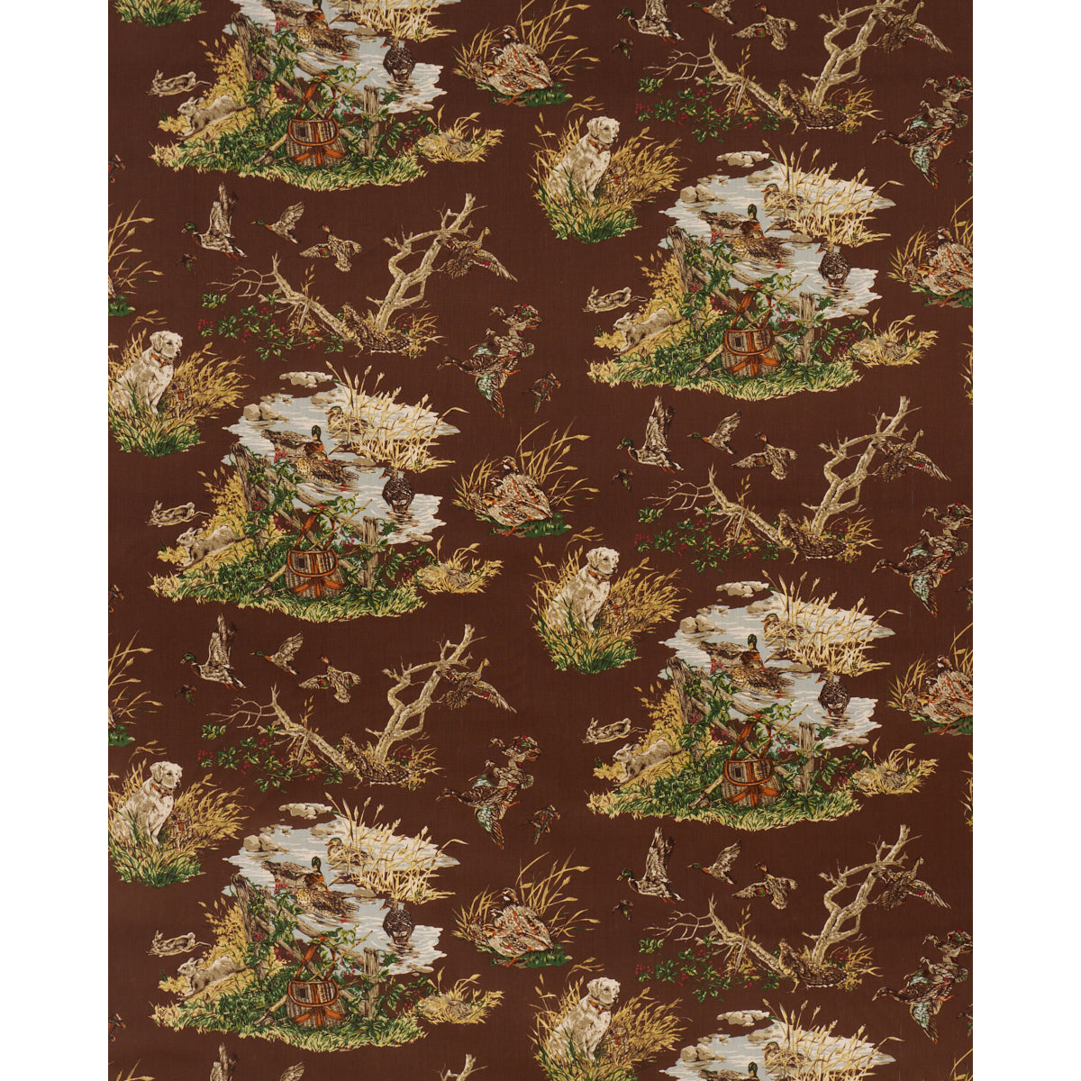 Purchase 182661 | Dog & Duck, Brown - Schumacher Fabric