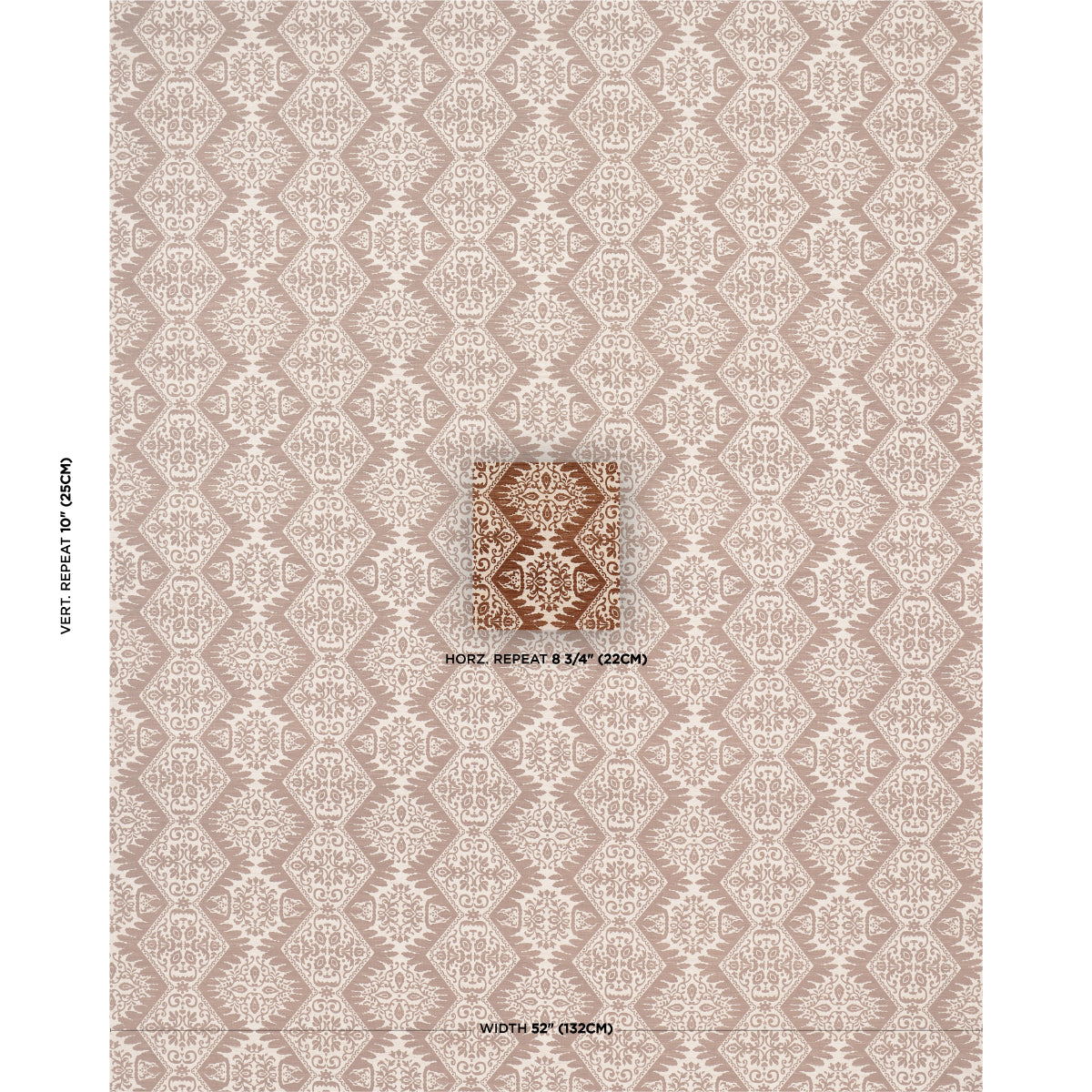 Purchase 182700 | Berkeley Hand Printed Silk, Chestnut - Schumacher Fabric