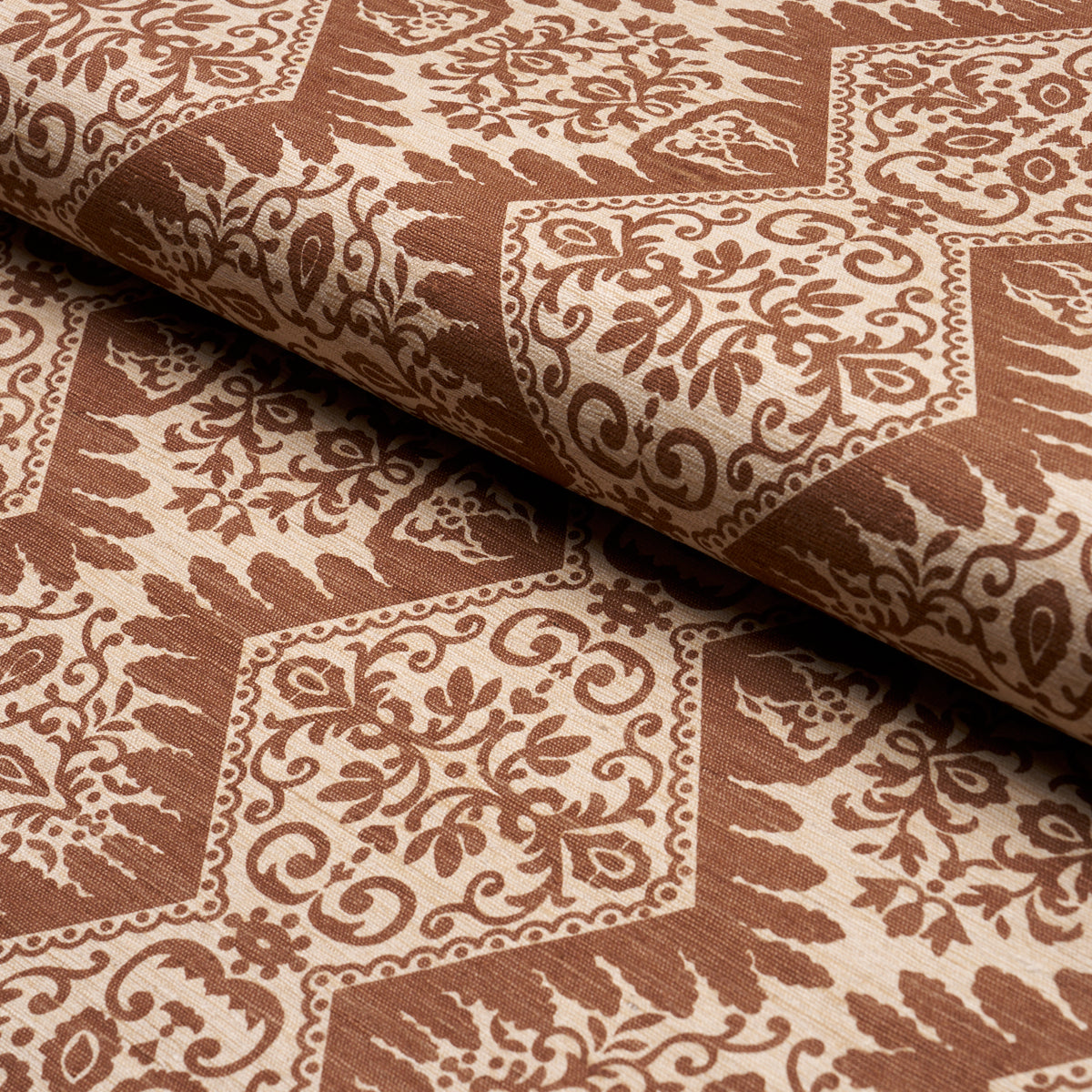 Purchase 182700 | Berkeley Hand Printed Silk, Chestnut - Schumacher Fabric
