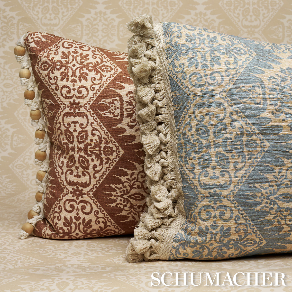 Purchase 182700 | Berkeley Hand Printed Silk, Chestnut - Schumacher Fabric