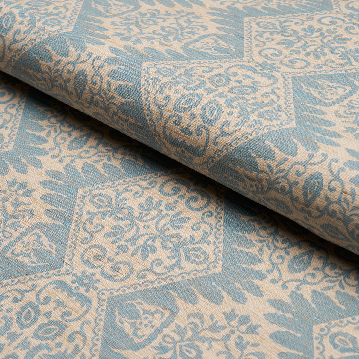 Purchase 182701 | Berkeley Hand Printed Silk, Cornflower - Schumacher Fabric