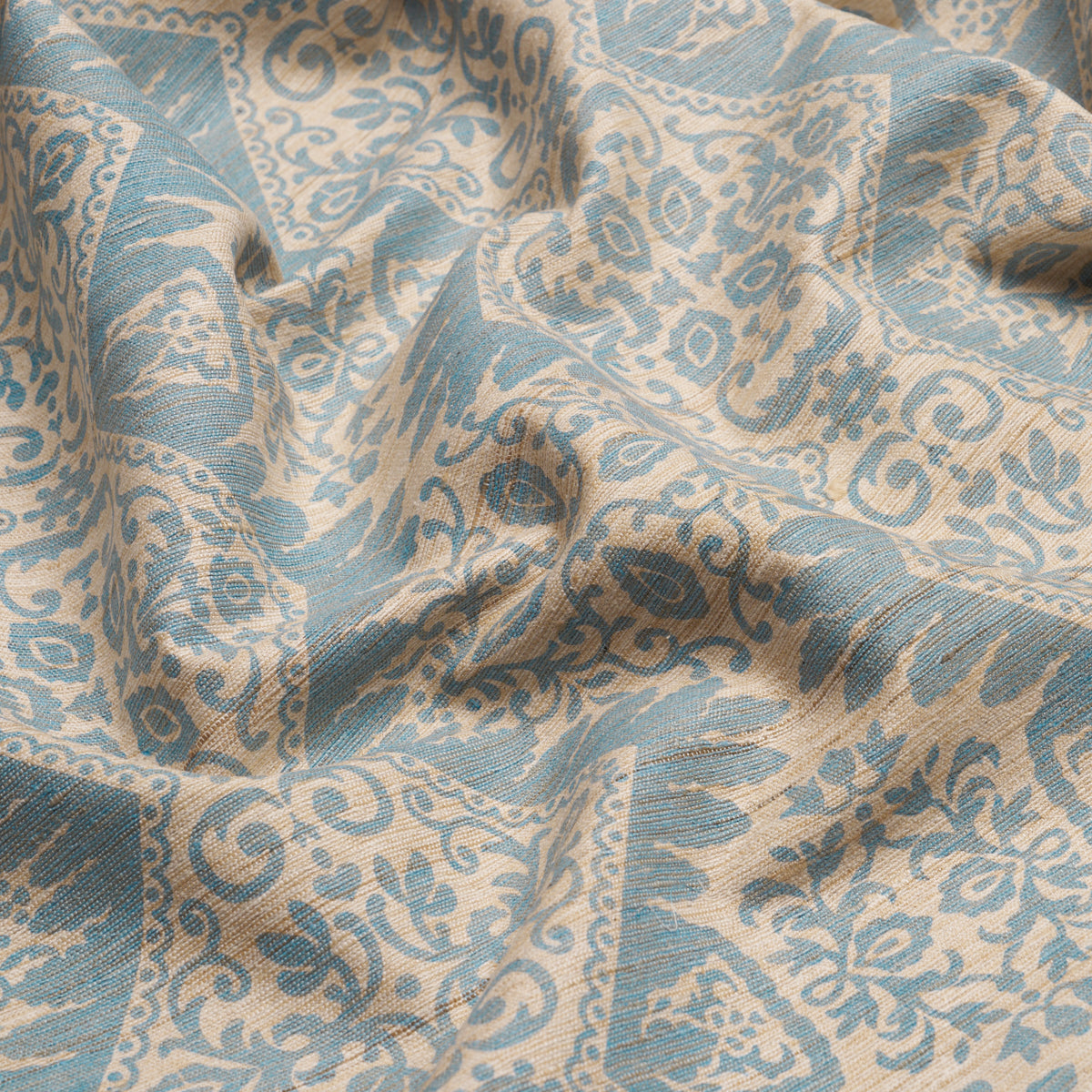 Purchase 182701 | Berkeley Hand Printed Silk, Cornflower - Schumacher Fabric
