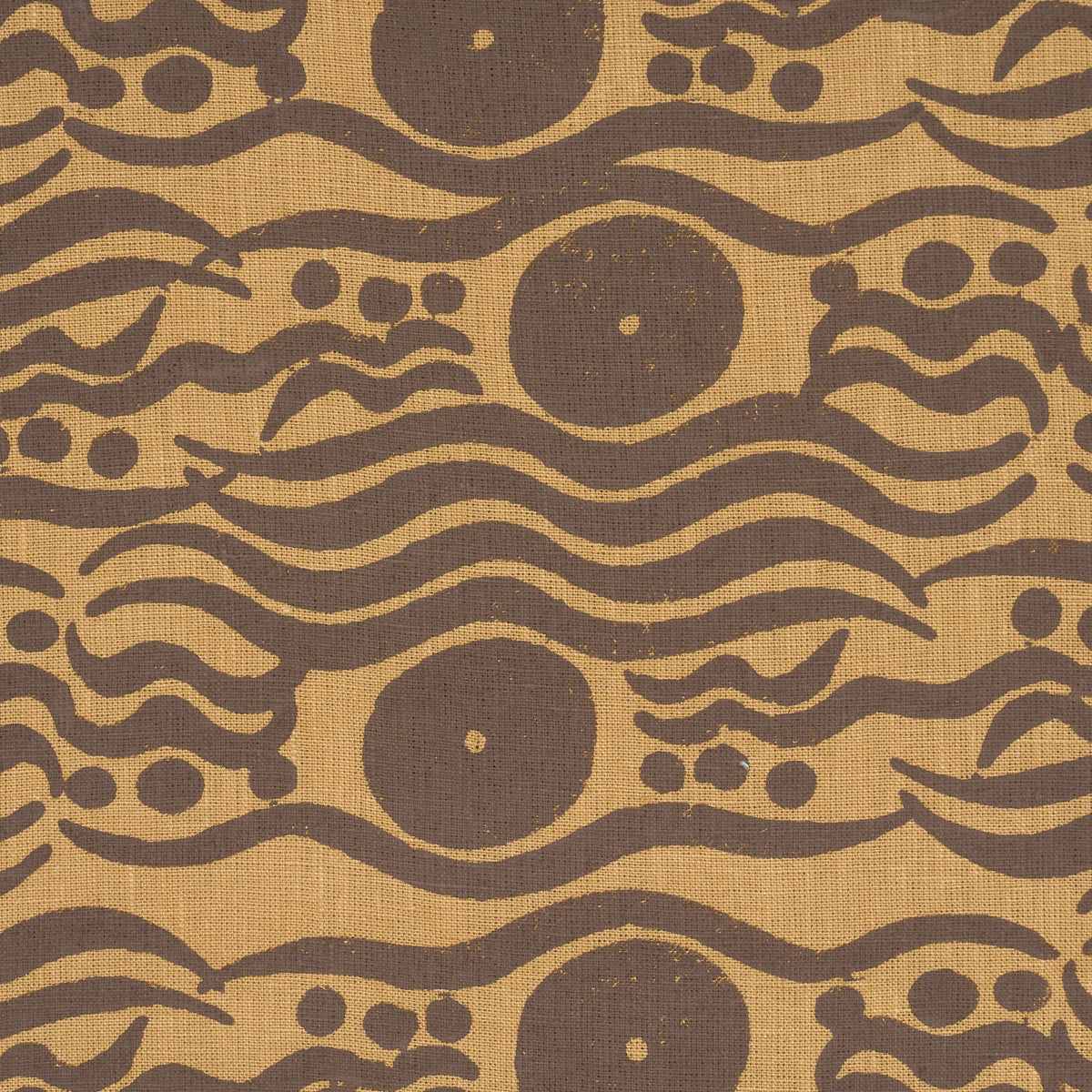 Purchase 182740 | Bosphorus Hand Block, Ochre & Brown - Schumacher Fabric