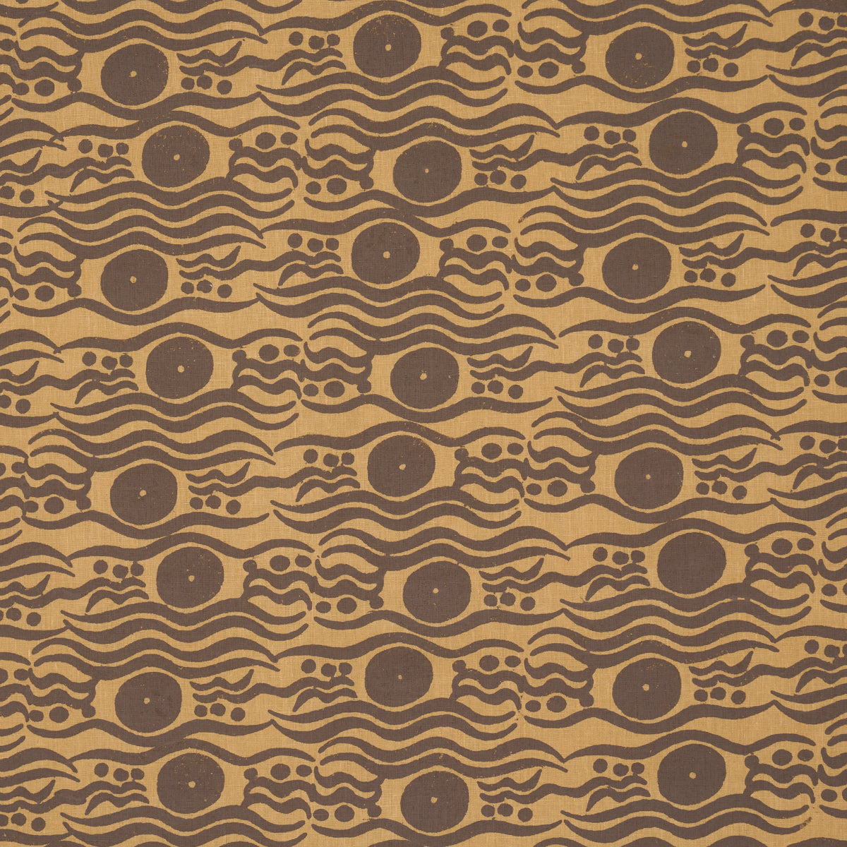 Purchase 182740 | Bosphorus Hand Block, Ochre & Brown - Schumacher Fabric
