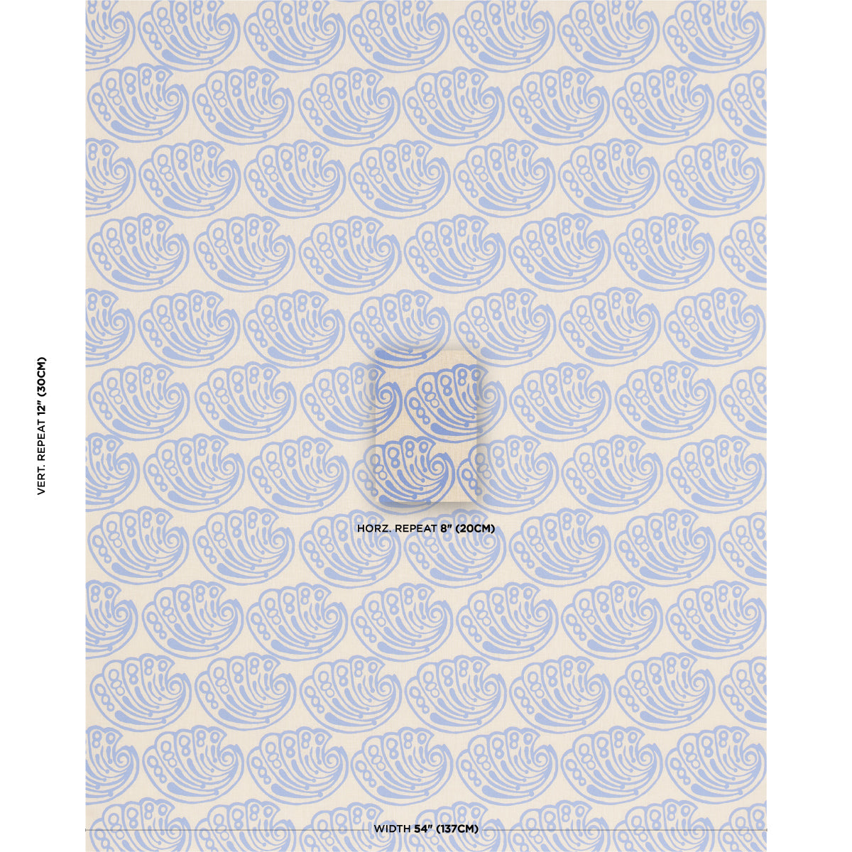 Purchase 182750 | Ramsgate Hand Block, French Blue - Schumacher Fabric