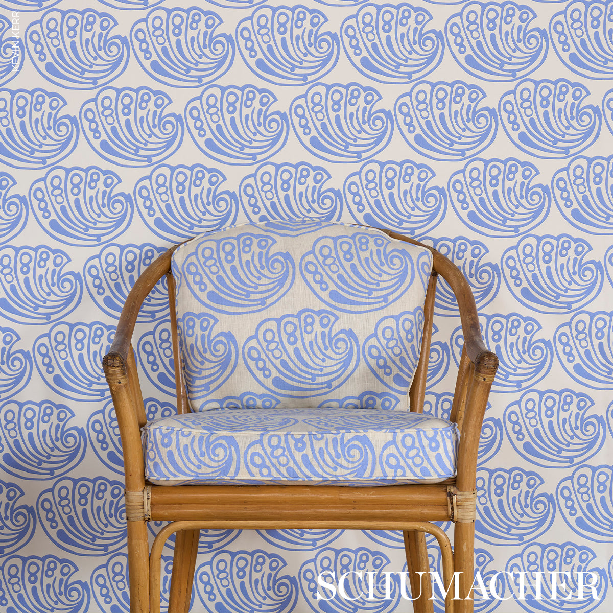 Purchase 182750 | Ramsgate Hand Block, French Blue - Schumacher Fabric