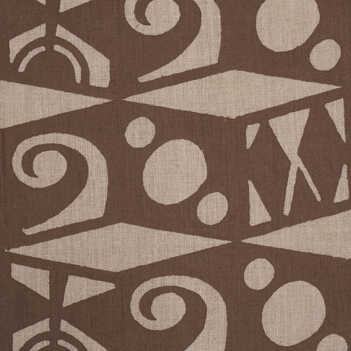 Purchase 182760 | Tarot Hand Block, Brown - Schumacher Fabric