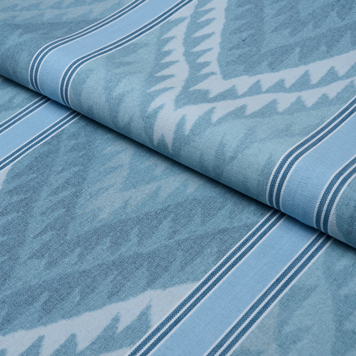 Purchase 182771 | Shabba Warp Print, Blues - Schumacher Fabric