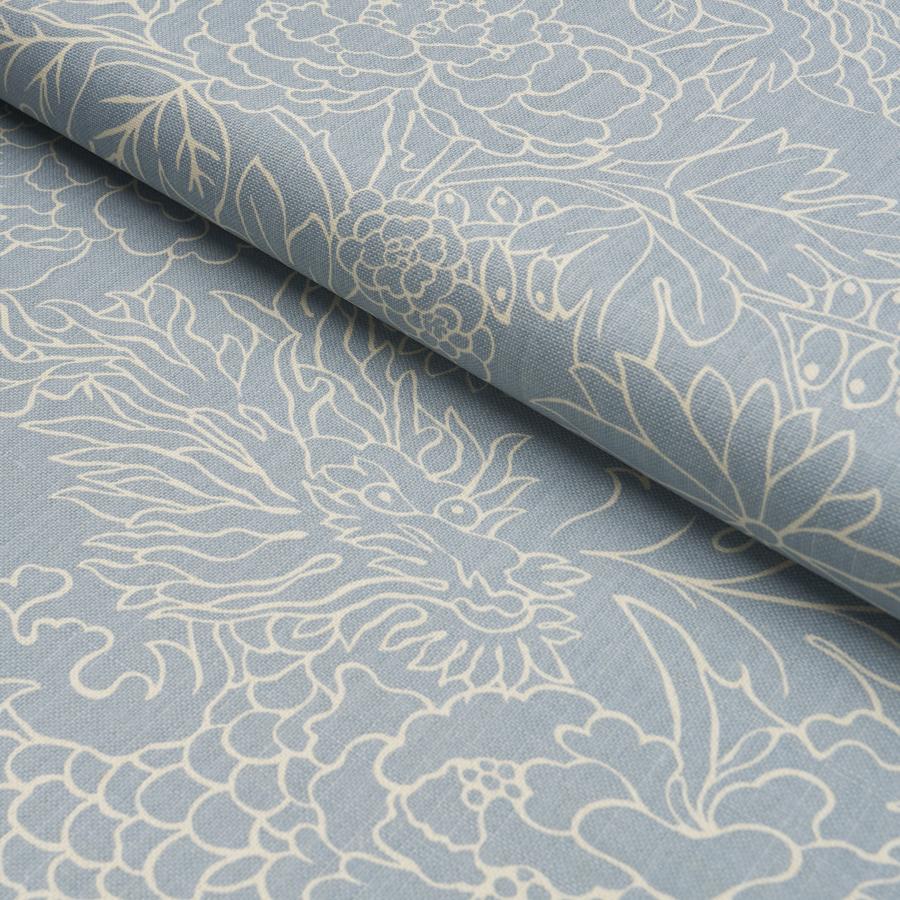 Purchase 182782 | Chiang Mai Dragon Silhouette, Ciel De Provence - Schumacher Fabric